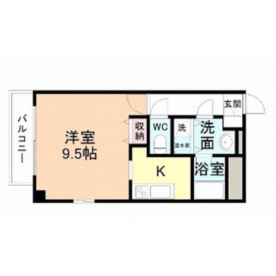 ファースト・レーベン大手町(1K/9階)の間取り写真