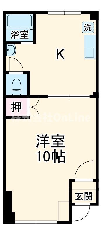 喜久マンション(1K/2階)の間取り写真