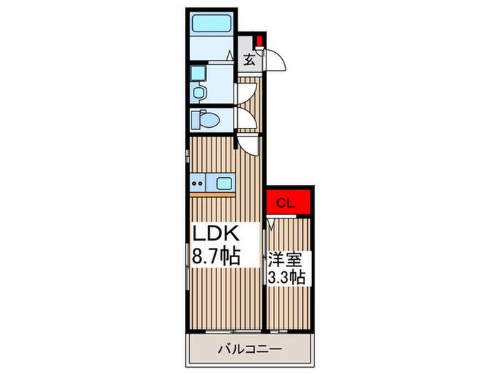 LVL仙波町1丁目(1LDK/3階)の間取り写真