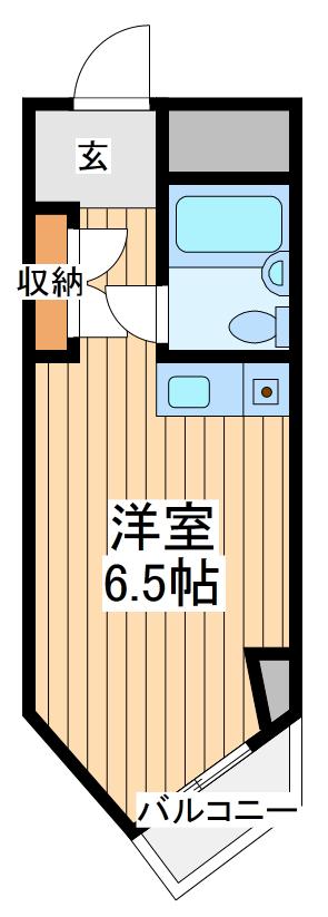 グランデュール宮崎台(ワンルーム/3階)の間取り写真