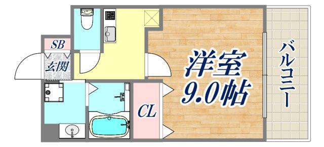 SPACE7OKAMOTO(1K/2階)の間取り写真