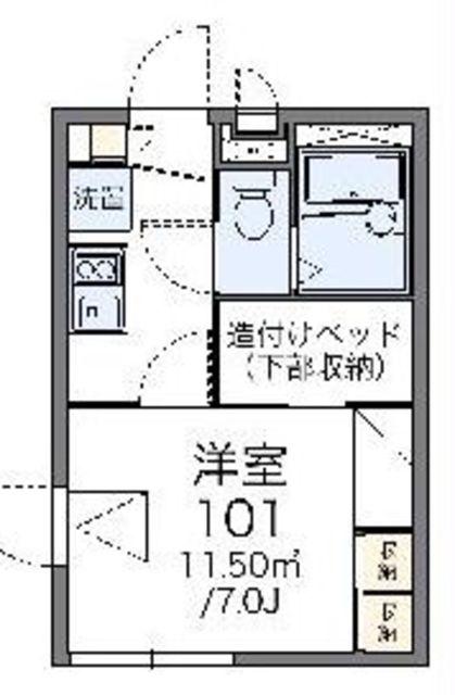 レオパレスFUJITA(1K/1階)の間取り写真