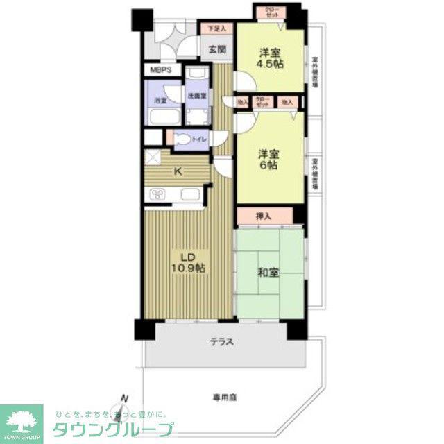 ライオンズマンション瑞穂中根町(3LDK/1階)の間取り写真