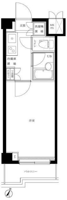 ルーブル中野沼袋弐番館(1K/9階)の間取り写真