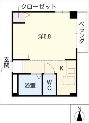 C-FOREST(ワンルーム/2階)の間取り写真