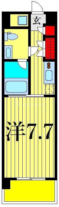 コンフォリア南砂町(1K/6階)の間取り写真