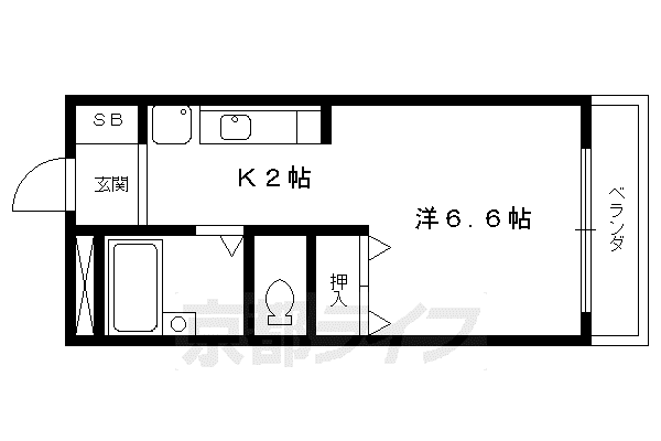 アメニティ岩倉南(1K/1階)の間取り写真