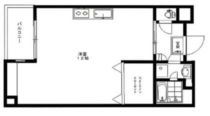 ブランミュール(ワンルーム/3階)の間取り写真