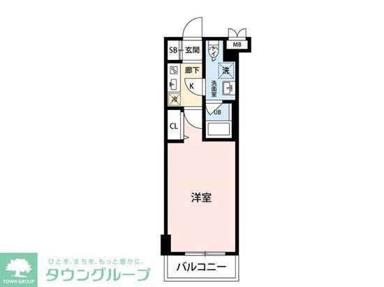 マイナビSTAYベルディール高島平(1K/2階)の間取り写真