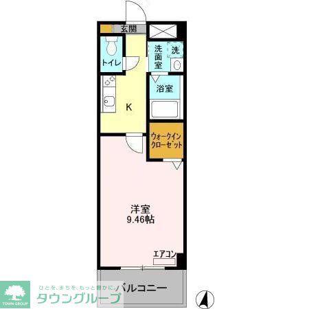 アーバニタ(1K/3階)の間取り写真