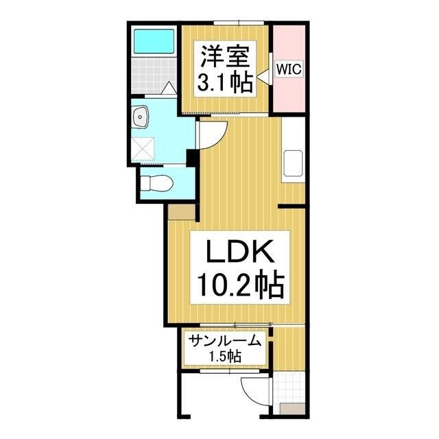 レコンフォール・K(1LDK/1階)の間取り写真