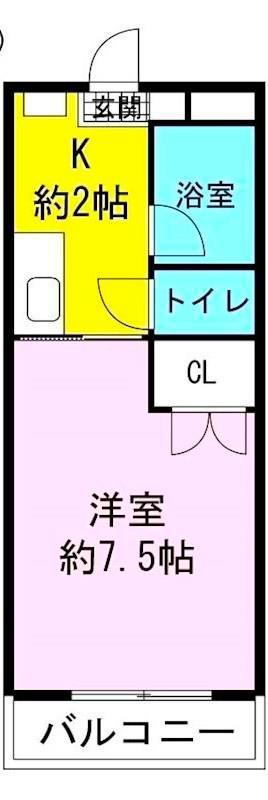 アジュール本郷(1K/2階)の間取り写真