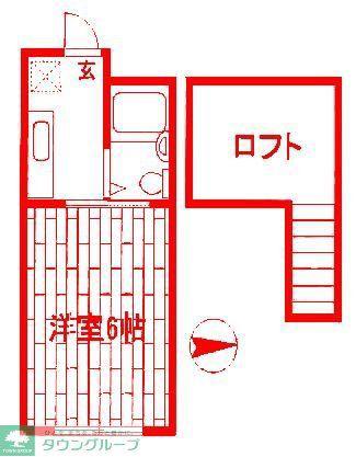 BCASA坂戸南町RE-BORN(1K/2階)の間取り写真