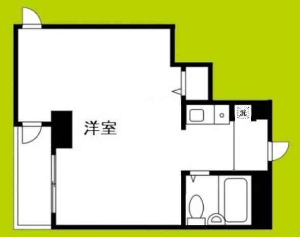 ハイネス北浜(ワンルーム/5階)の間取り写真