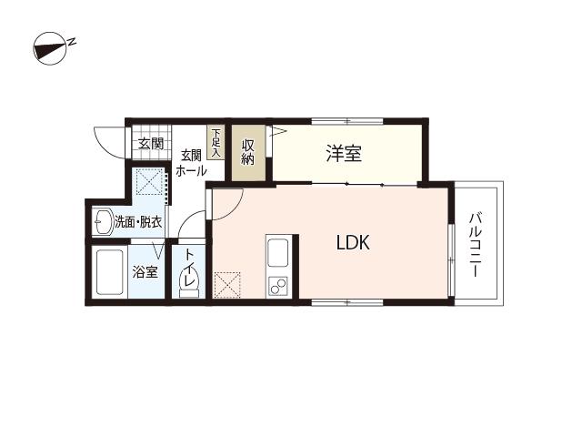 セブンプロート船越南(1LDK/1階)の間取り写真