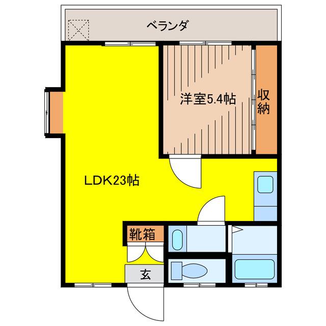 ペルシア(1LDK/4階)の間取り写真