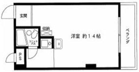 ライオンズプラザ南太田B棟(ワンルーム/1階)の間取り写真