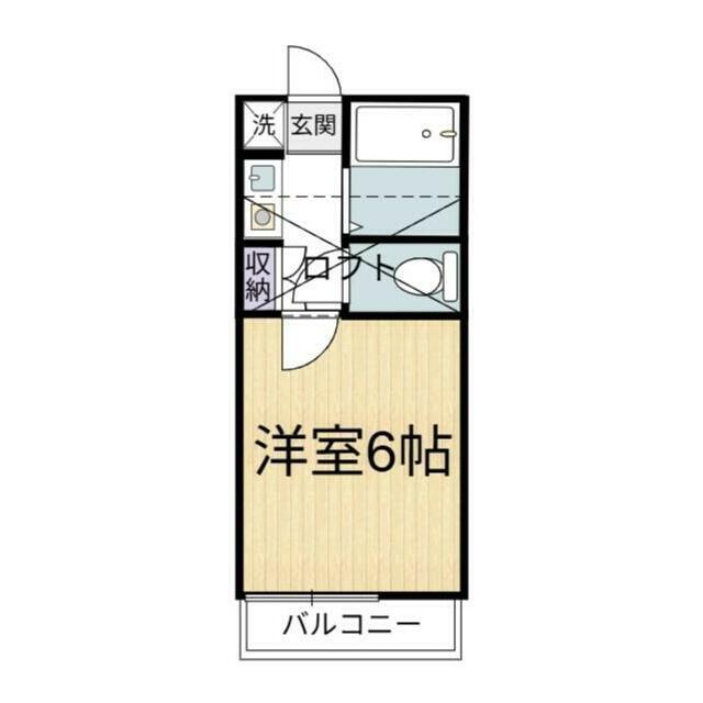 リバービュー(1K/2階)の間取り写真
