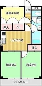 マイプレイス観音(3DK/1階)の間取り写真