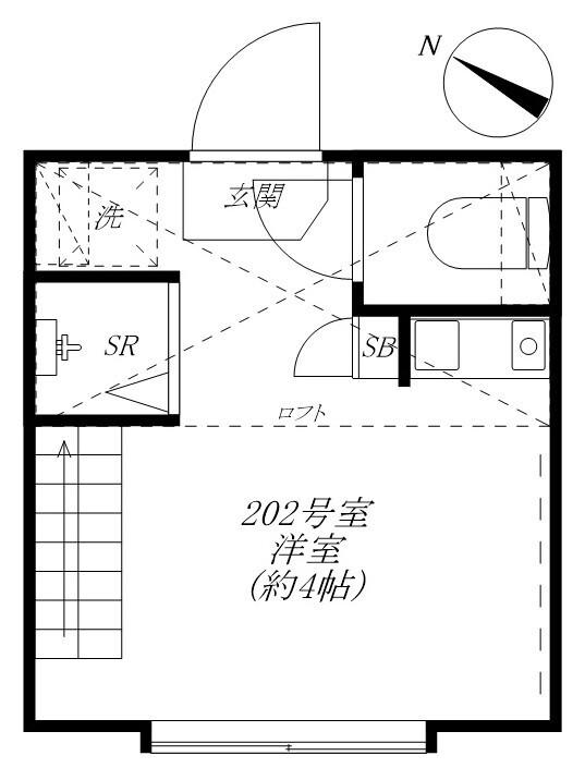 HARMONY TERRACE浮間(ワンルーム/2階)の間取り写真