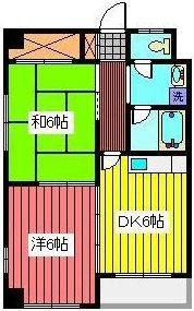 グラン・ルミエール(2DK/2階)の間取り写真