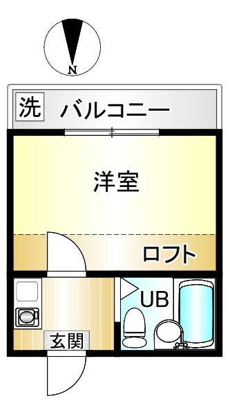 スターホームズ峰岡(1K/2階)の間取り写真