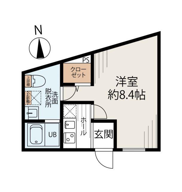 ネオステージ舟渡(1K/3階)の間取り写真