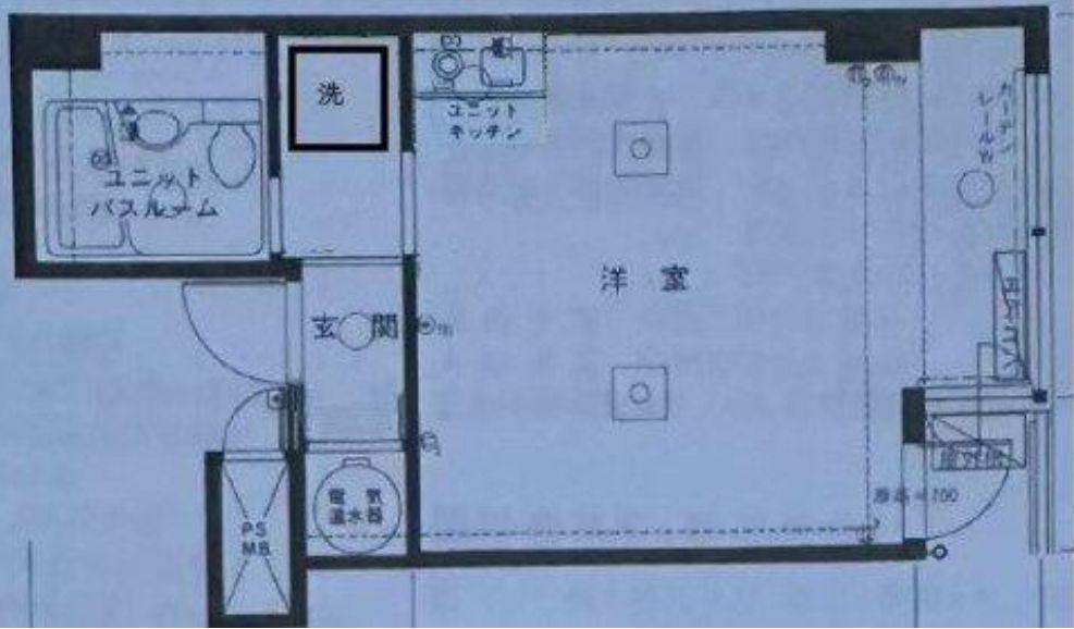 セントラル東銀座(ワンルーム/6階)の間取り写真