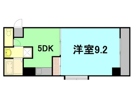 ハートD(1DK/8階)の間取り写真