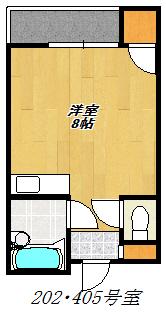 バーブルパークマンション(ワンルーム/3階)の間取り写真