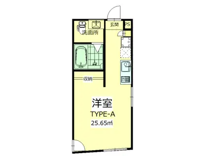 チョコラータ六角橋(ワンルーム/3階)の間取り写真
