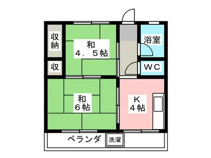 横関コーポ(2K/3階)の間取り写真