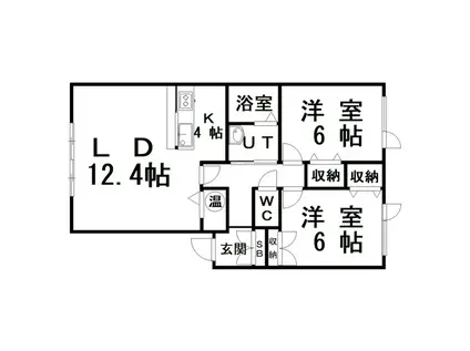 SWEETHOME2(2LDK/2階)の間取り写真