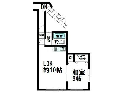 宮崎県日南市下方字堤内552サカモトコーポ(1K/2階)の間取り写真