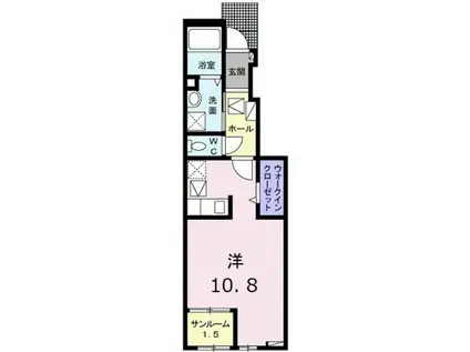 ハイ ロザーナ ファミリア(ワンルーム/1階)の間取り写真