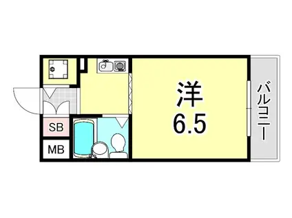 ジョイフル南塚口I号館(1K/3階)の間取り写真