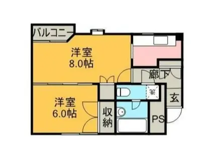 エルム20(2K/3階)の間取り写真