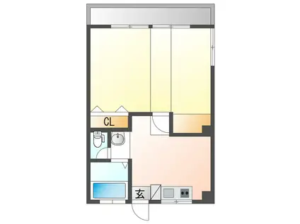 JTアパートメント(1LDK/4階)の間取り写真