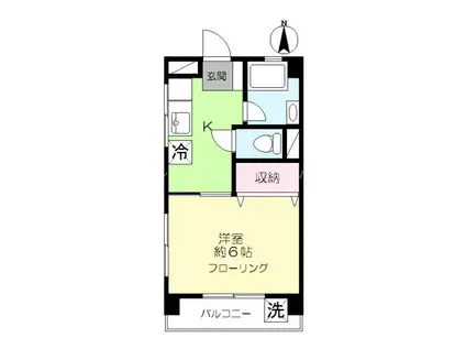 宗川マンション(1K/3階)の間取り写真