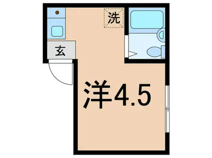 リプロンビギン三軒茶屋II(ワンルーム/1階)の間取り写真