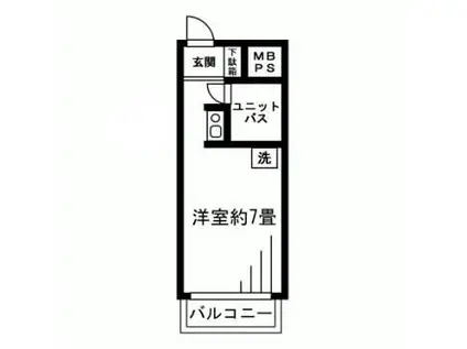 グランドハイツ八丁堀(ワンルーム/9階)の間取り写真
