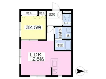 MAISON DE GEO(1LDK/1階)の間取り写真