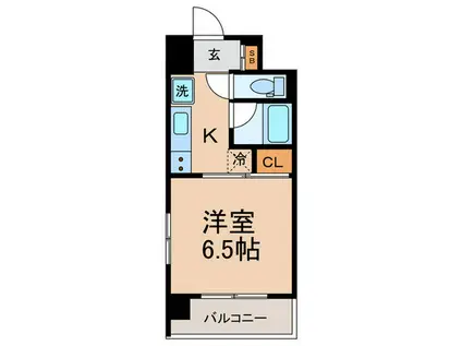 LUXENA KIYOMIZU-GOJO(1K/3階)の間取り写真
