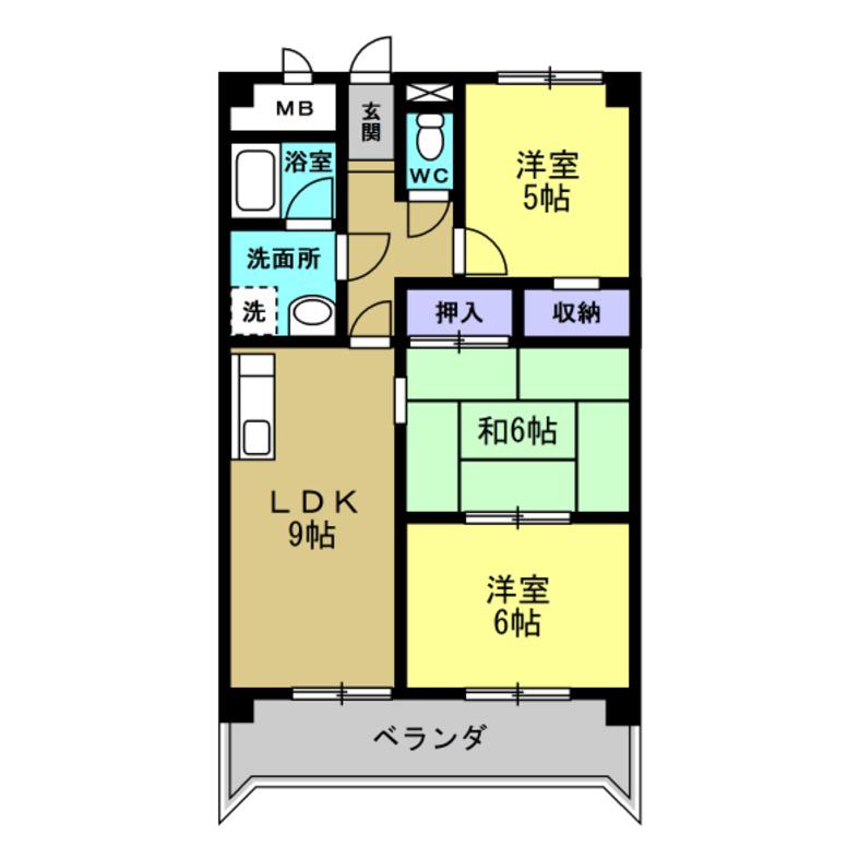 シャトレーミューズ(3LDK/6階)の間取り写真