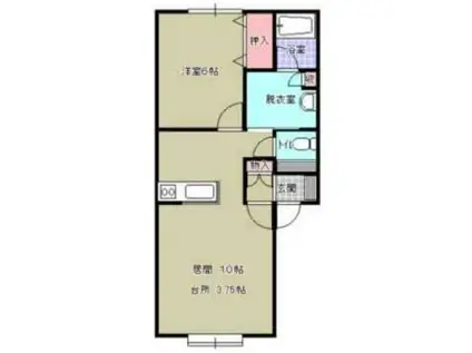 ビオラ2007(1LDK/2階)の間取り写真