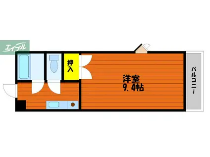 ピエ・タ・テール南方N(1K/3階)の間取り写真