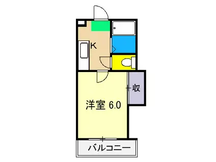 ロフト・ハウス・マツオカ(1K/4階)の間取り写真