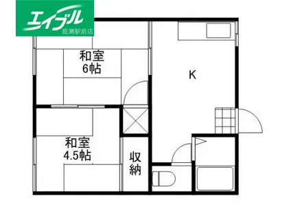 清水コーポD(2K/2階)の間取り写真