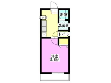 グランローゼ(1K/5階)の間取り写真