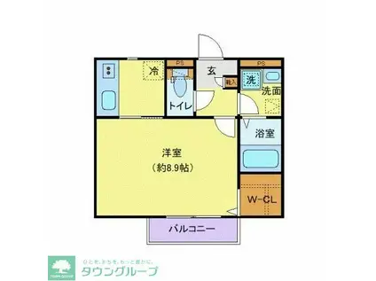 LE CHANTEHOME CHIGASAKI(1K/1階)の間取り写真